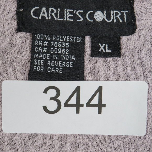 Carlie's Court* Women's Long Sleeve V-Neck Blouse Size XL~ Black‎ & Pink - Picture 3 of 10